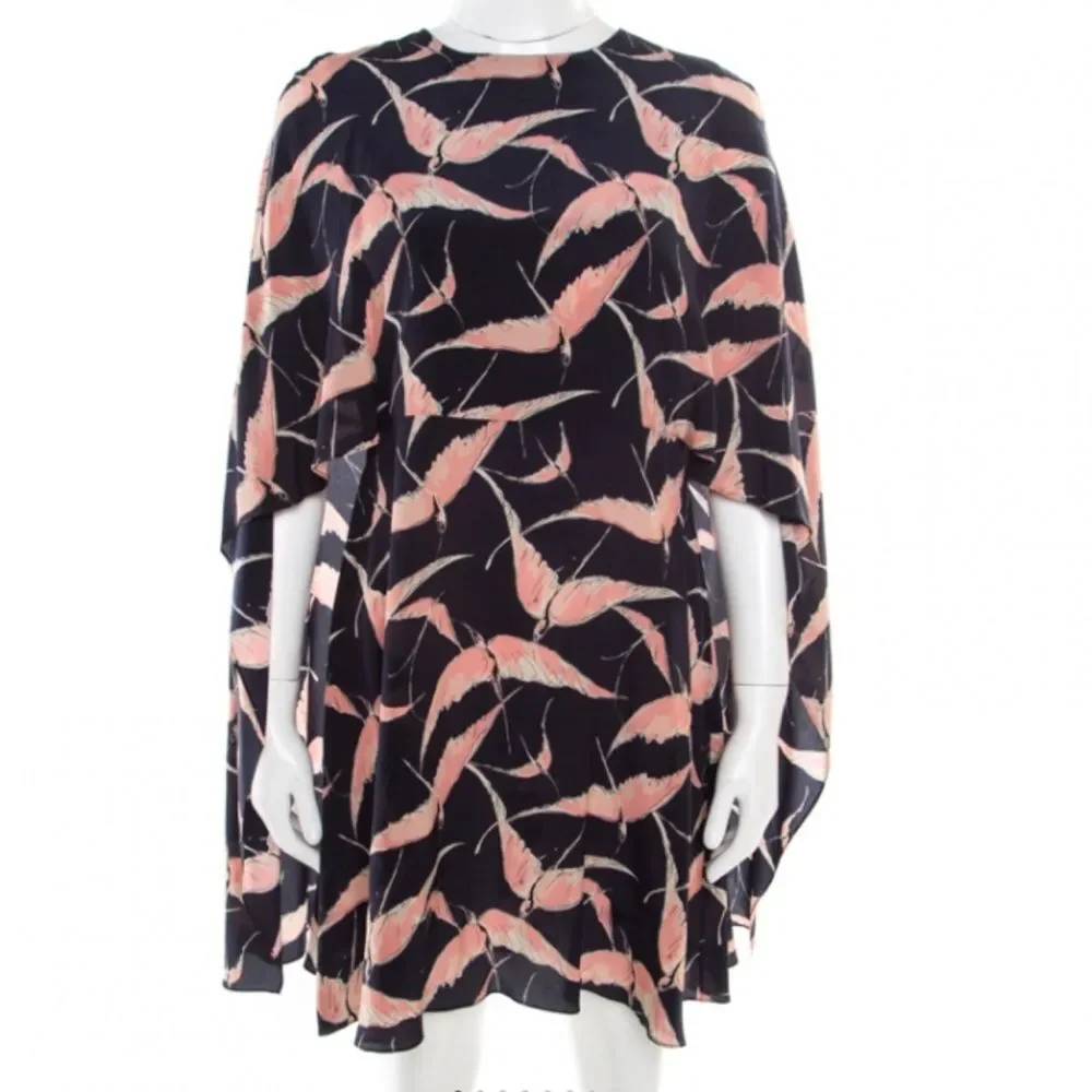 NWOT Valentino bird print cape dress - Picture 7 of 13